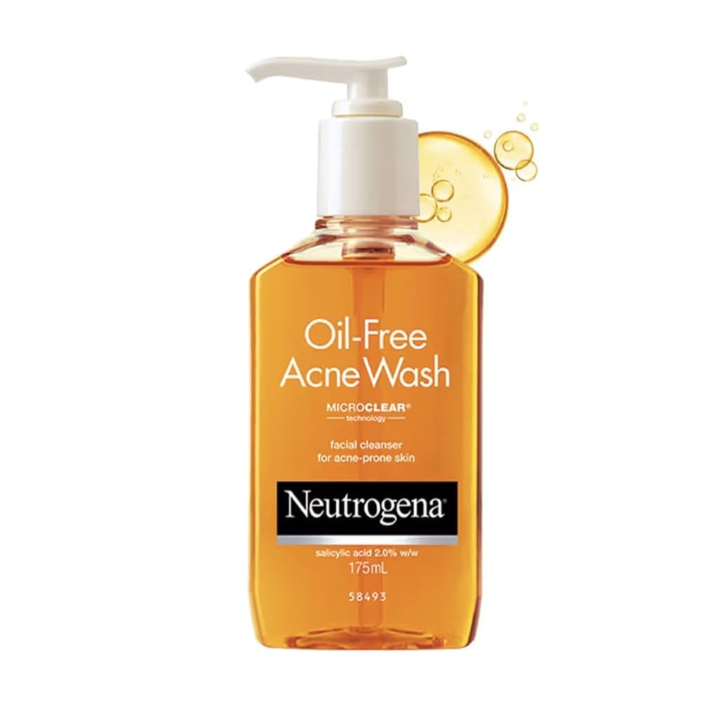 Buy Neutrogena Oil Free Acne Wash | Deep Cleansing Face Wash with Salicylic  Acid | Hydrating, Alcohol Free, Non Comedogenic & Dermatologically Tested |  For Oily Acne Prone Skin | 175ml Online