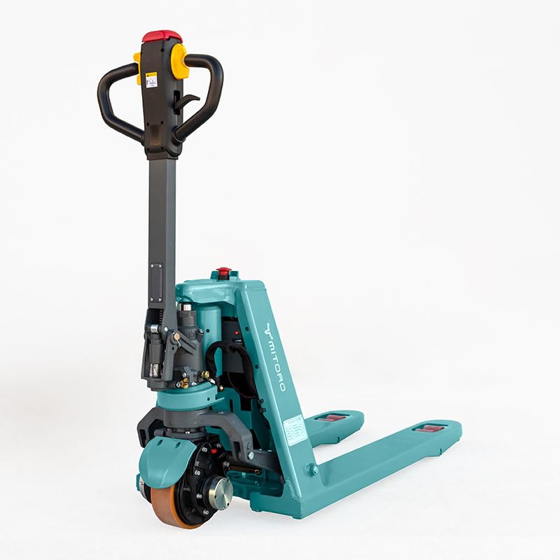 MITORO - Transpaleta Eléctrica MITORO - 1500kg - Batería de Litio - Horquillas 550x1580mm - Elevación 110mm - Ruedas Poliuretano PU - Frenado automático - Almacén Logística