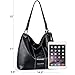 Montana West 2PCS Purses for Women Hobo Shoulder Bag Fashion Ladies Handbags with Zipper Wallet for Gift Travel Casual Work MWC-103BK