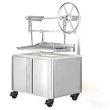 Portable Outdoor BBQ Grill for Steak, Stainless Steel Charcoal Barbecue Grill Folding Compact Design for Camping Picnic, Backyard Cooking Easy Setup