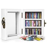 DIIWOODX Anxiety Bookshelf Mini Books with 60PCS Wooden Miniature Book Library for Stress Relief, Home and Office Decor, Unique Gift for Book Lovers - White
