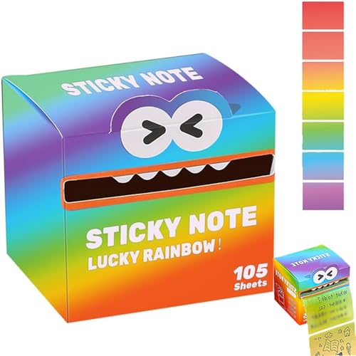 Cute Monster Pattern Sticky Note, 2025 New 108 Sheets/Box Pull-Out