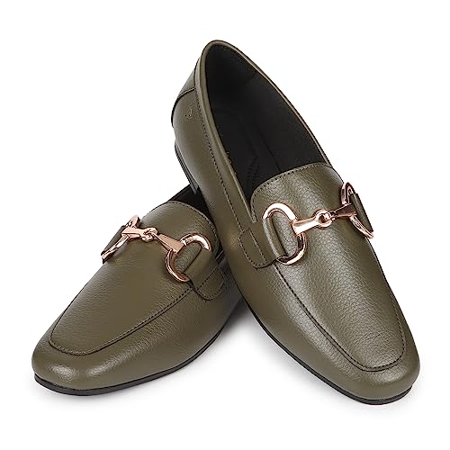 Image of YOHO Bliss Comfortable Slip On Formal Buckle Loafer for Women | Stylish Fashion Moccasins Range | Cushioned Footbed Finish | Flexible and Office Wear Shoe
