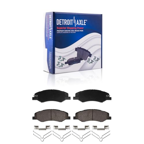 Image of Detroit Axle - Front Brake Kit for 2018-2025 Honda Odyssey, 2019 2020 2021 | 2022 2023 2024 Drilled and Slotted Disc Brake Rotors Ceramic Brake Pads with Hardware Replacement 12.60 inch inch Rotor