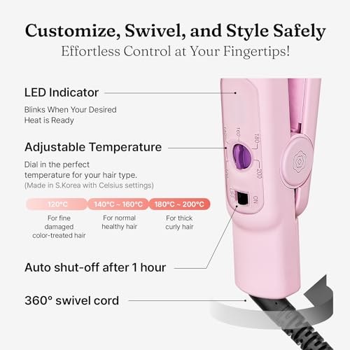 VODANA Professional Hair Irons Bundle 1 pulgada Lavanda miniatura 4
