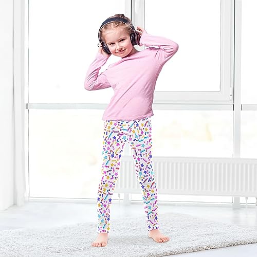 Girl's Leggings Sprinkle Candy Dessert Kids Yoga Pants Leggings Dance Active Ballet Tights for Child Teens 4T4