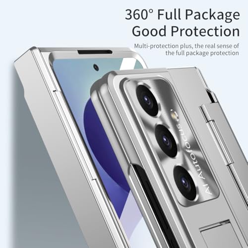Coque Samsung Z Fold8 Ultra avec charnière et support argent