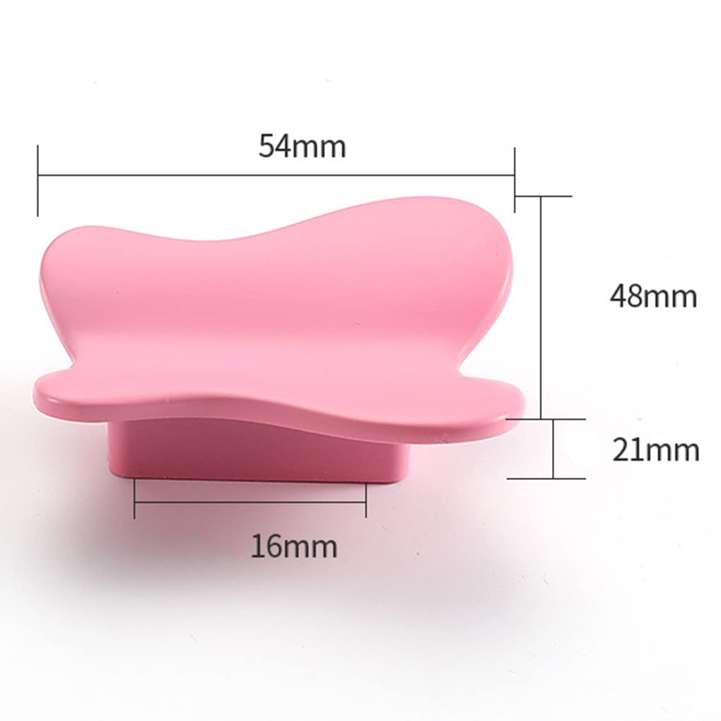 Maniglione Colorato per Armadietto Decorativa Tiretti Cameretta Bambini Design Farfalla Pomelli Armadi Lega Zinco Maniglia Cassetto Pink