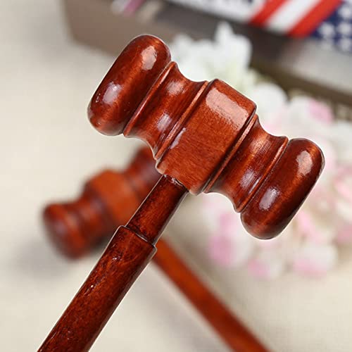 Dzrige Mini Wooden Gavel Auction Hammer Judge Hammer Courtroom Gavel Lawyer Judge Auction Cosplay Tools Unique Craft Gifts Toys,6.7 Inch Long #TOP3