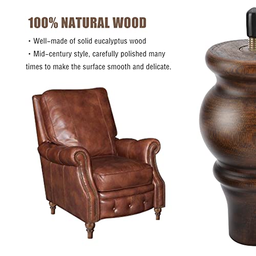 Acetop 6 Inch Furniture Wood Legs Set Of 4 Turned Sofa Legs Bun Feet Couch Leg Mid Century Replacement Wooden Leg With Hardware 5/16" Bolt For Cabinet Dresser Night Stand Sideboard Coffee Table #TOP3