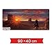 Produktbild DMWSD Mauspad Table Mat Red Dead Redemption 2 Game Szene West Wildnis Sonnenuntergang Höhepunkte Groß Gobi in Über Seam Beleg Professionelle Gaming Mouse Pad Schreibtisch Laptop PC Peripherals