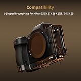 SMALLRIG L-Bracket for Nikon Z5 II, Z5, Z6, Z6II, Z7, Z7II, L-Shape Plate for Arca-Swiss, QD Interface, 1/4"-20 Threaded Holes, Cold Shoe, Strap Slots - 5256 - Image 2