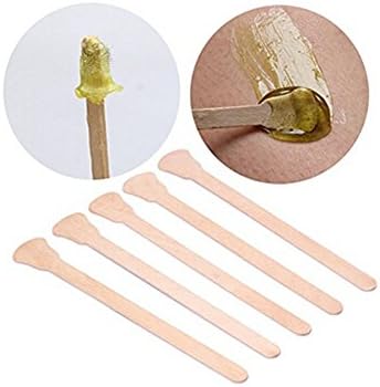 100 PCS Wax Sticks Large All Natural Wax Applicator Sticks Eyebrow Nose Hair Removal Ice Cream and Mask Sticks Applicator image 5