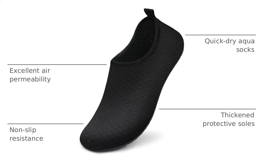 Image of WateLves Water Shoes for Womens Mens Barefoot Quick-Dry Aqua Socks for Beach Swim Surf Yoga Exercise New Translucent Color Soles