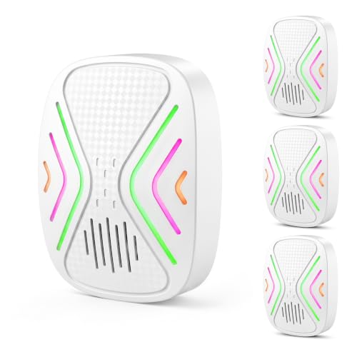 Ultrasonic Pest Repeller Plug In Indoor 4 Pack, Mosquito Repellent, Spider Repellent - Covers 148㎡ (1600 Sq Ft) per Device, Repels Mice, Spiders, Ants, Cockroaches, Bugs & Flies