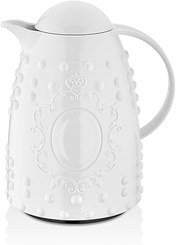 Termos acrílicos, termo para café o té, botella de agua térmica, dispensador de bebidas para bebidas calientes o frías, 1.05 cuartos de galón (1 L)