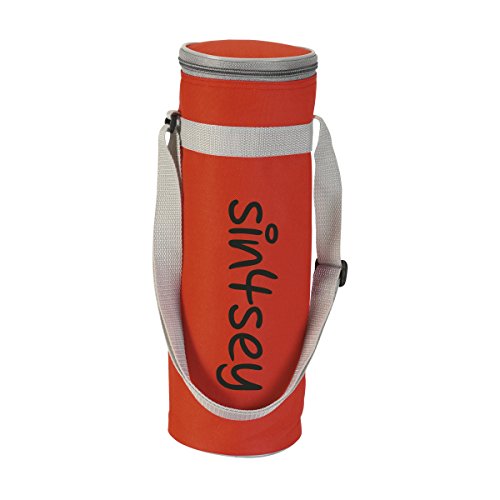 Bolsa nevera para botellas de hasta 1,5 l, con correa ajustable, rojo