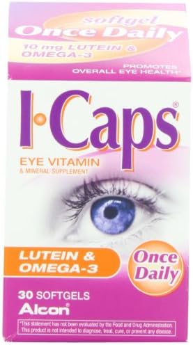 ICapsLutein and Omega-3 Eye Vitamin and Mineral , 30 softgels (Pack of 3) Icaps-um