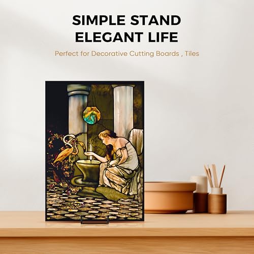 Image of TR-LIFE 14 Inch Heavy Duty Plate Stand (2 Pack) - Metal Display Easel for Large Plates, Platters, Picture Frames, Signs, and Posters