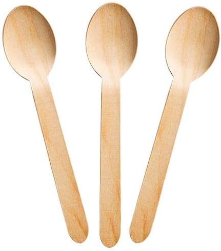 Yorgi India CrazyDeals Disposable Wooden Spoon, 12 cm -Pack of 50