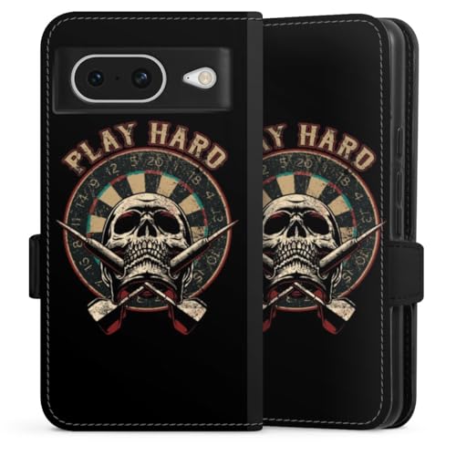 Etui Google Pixel 8 DeinDesign à rabat magnétique avec motif Tête de Mort
