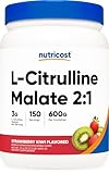 Nutricost Citrulina-Malato 2:1 de 600 gramos sabor fresa-kiwi