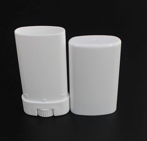 Miniatura 8 de 10 unidades de plástico vacío de 15 g0.5 oz tamaño de viaje blanco ovalado en forma de tubo de bálsamo labial de 0.5fl oz, tubo de lápiz labial,