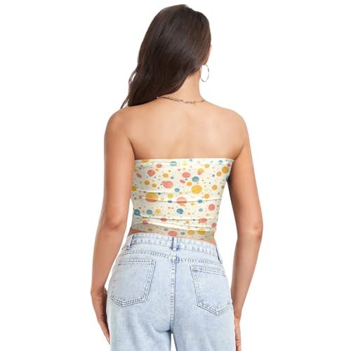 Vintage Birds Flower Butterfly Women's Strapless Crop Tops Sleeveless Strapless Tops Women Tank Top for Lady Sports3