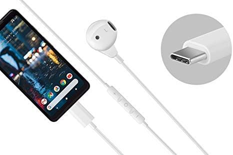 WamGra USB C Headphones, HiFi Stereo Type C Earbuds USB C Earphones with Mic & Volume Control Compatible with Google Pixel 7 7a 6 Pro 5,OnePlus 10 9 8,MacBook,iPad Pro,Samsung Galaxy S23 S22 S21-White