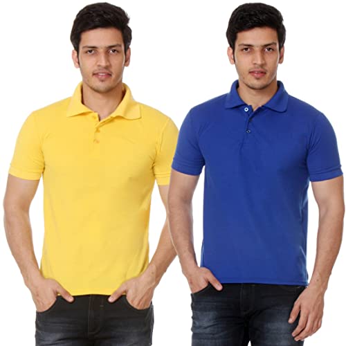 Image of Amazon Brand - Nora Nico Men's Cotton Pique Half Sleeves Solid Polo T Shirts-Pack of 2