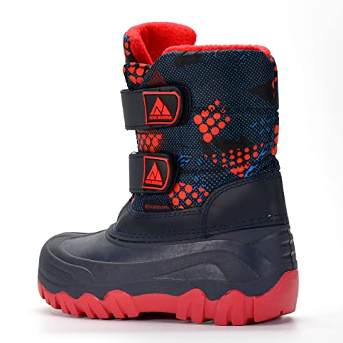 Nova Mountain Boys Girls Little Kids Winter Snow Boots,NF NFWB122FF NavyRed 64