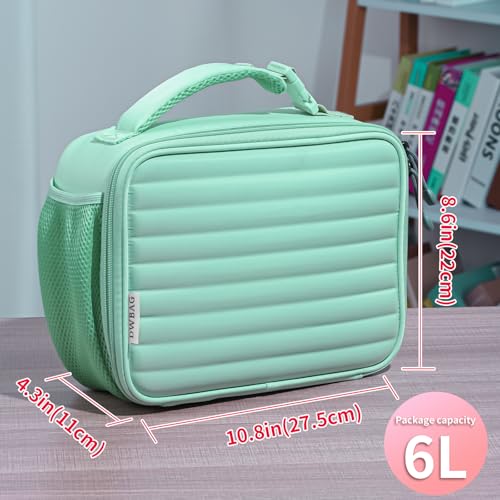 DWBAG Lancheira isolada para mulheres/homens, lancheira reutilizável para escritório, trabalho, piqu