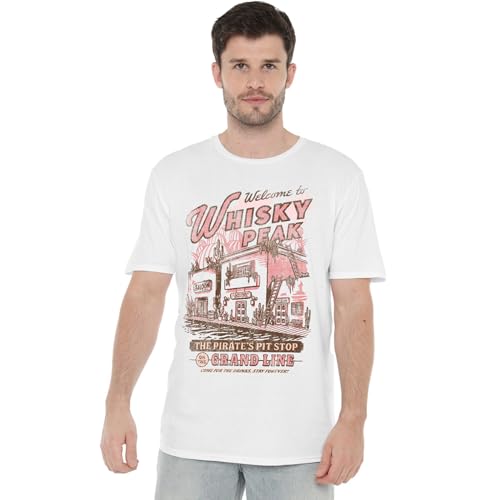 T-Shirt One Piece Welcome to Whisky Peak vêtement coton blanc unisexe L