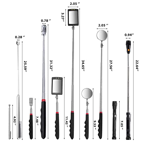 image for VIBELITE Telescoping Magnetic Pick Up Tool with 1 lb and 15 lb Pickup 