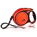 Flexi Coleira retrátil para cães Xtreme Tape laranja e preto, 8 m, para cães de até 55 kgs/121 bs