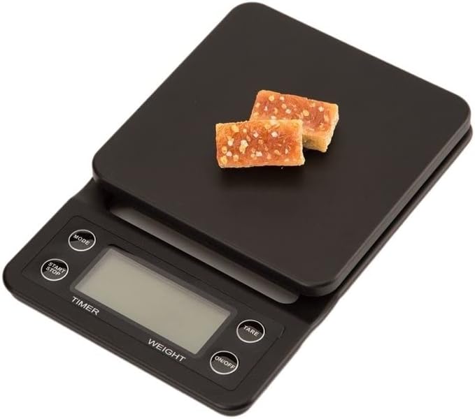 Kitchen Scale 3Kg Coffee Scale with Timer, Kitchen Mat Scale, Food Cooking Baking Measuring Tool Kitchen Supplies