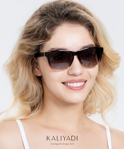 KALIYADI Womens-Sunglasses Polarized Sunglasses-Womens Trendy: Retro Sun Glasses with UV Protection for Travel Driving2