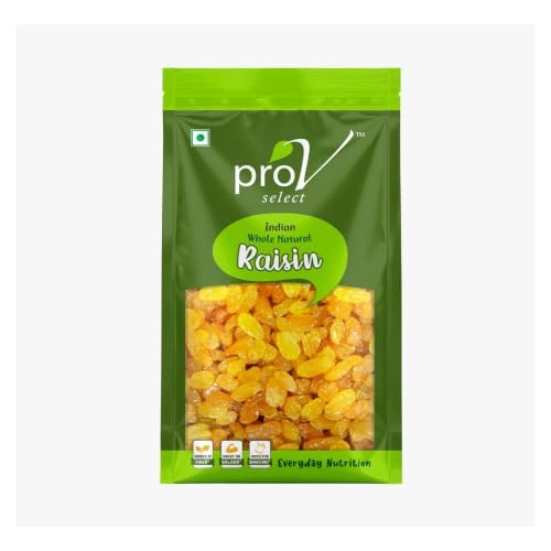 Image of ProV Select - Indian Raisin 500 gm | Value Pack| Dryfruits- Indian Kishmish | Rich In Nutiritons| No added Preservatives | Rich In Iron| Healthy Sweet & Tasty [Packaging might Vary]