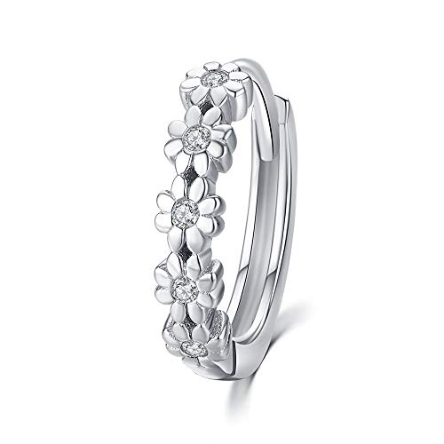 Kingwhyte Small Hoop Earrings For Women S925 Sterling Silver 18K Gold Plated Daisy Flower Hoop Earrings Hypoallergenic Earrings For Women 14Mm #TOP25