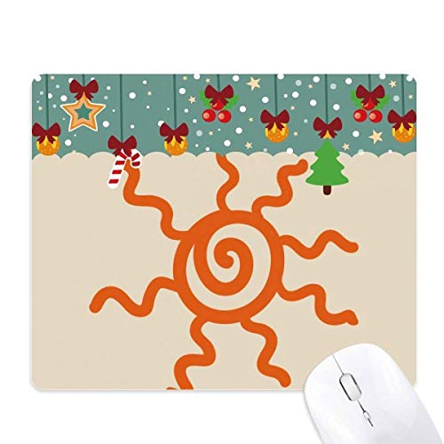 Tapis de Noël orange motif soleil tapis de souris grand format en caoutchouc pour offrir