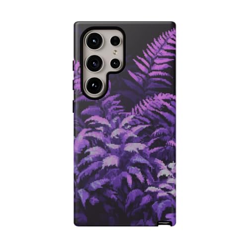 Coque Galaxy S24 Ultra pixel art violet pour le quotidien et le bureau