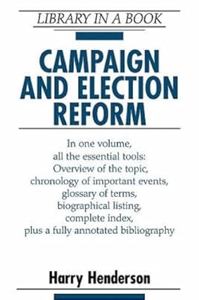Library In A Book- Campaign And Election Reform