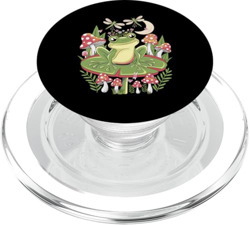 Charming Frog on Lily Pad – Cute Nature Design PopSockets PopGrip para MagSafe