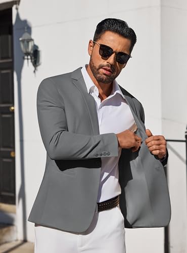 Veste costume un bouton homme chic veste décontractée légère blazer COOFANDY