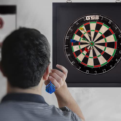 Dart Backboard With Wood Frame And Felt. Wall Protector For Dart Board Surround (Black) #TOP5