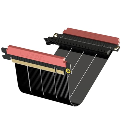 Image of LINKUP - AVA5 PCIE 5.0 Riser Cable (Open Box) | RTX5090 RX9070 GPU Ready | x16 128GB /s Speed | Compatible with PCIe 4.0 | Designed for ITX | Double Reverse, Black 19cm (Total Length 21cm)