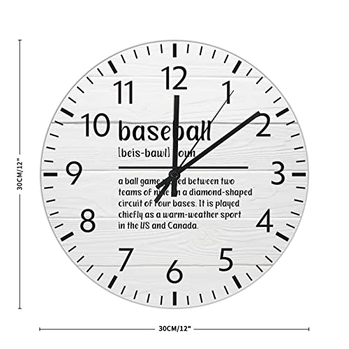 Horloge de cuisine baseball décorative pour toute la maison