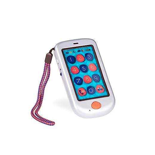 B. toys- Hi!! Phone - Silver- Pretend Play Smartphone – Interactive Kids' Cellphone – Sounds & Songs – Toy Phone for Toddlers – 18 Months +