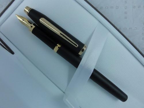 Cross Century II Made in The USA Matte Black with Solid 18k Medium Nib Fountain Pen! Very Rare