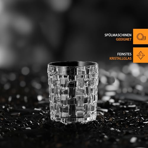 Nachtmann Whisky Glasses, Set of 4, Crystal, 330 ml, Bossa Nova, 92076